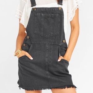 Show me your mumu denim overall dress - large